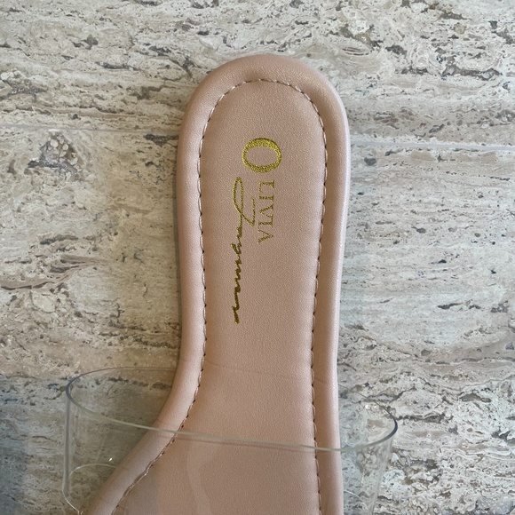 NWOT Olivia Jaymes Clear/Nude Sandals - Size 7 - Picture 4 of 5